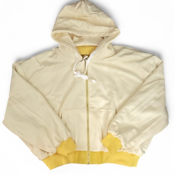 NWT Women’s Yellow Reversible Hooded Jacket - Picture 4 of 10